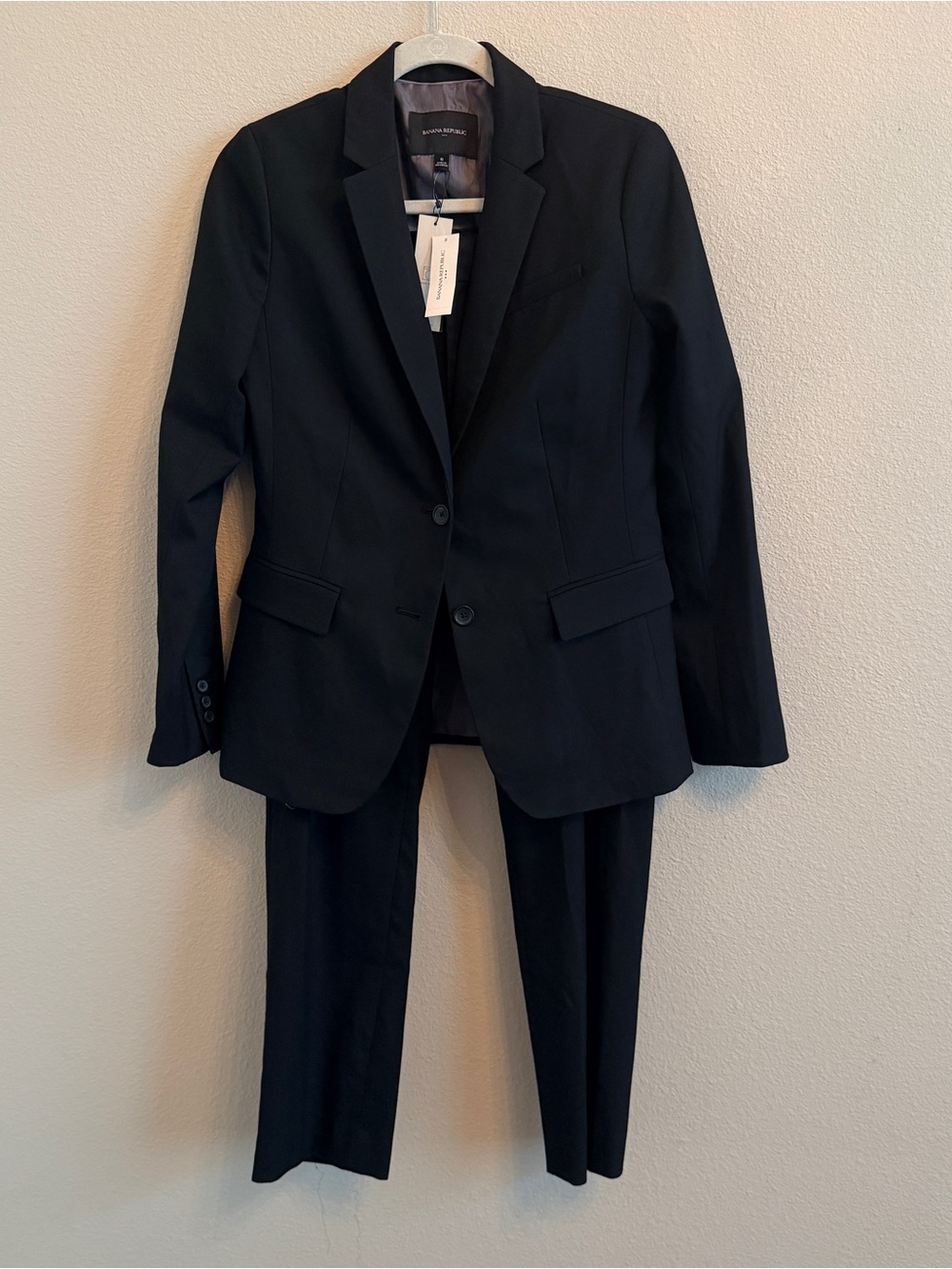 Banana Republic Factory 3 PIECE Black Blazer & Pants Suit with Matching Skirt